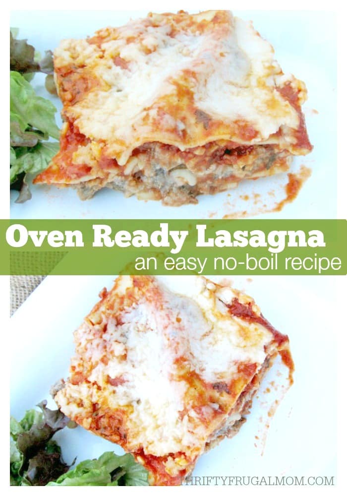 Oven Ready Lasagna- no boil 