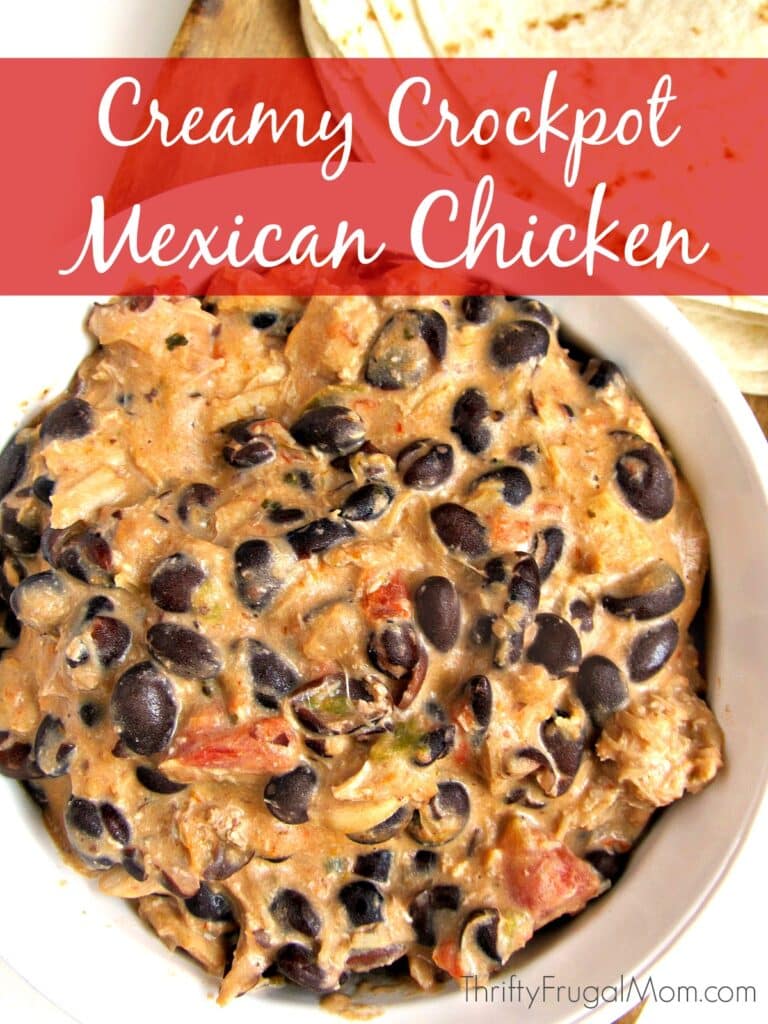 Creamy Crockpot Mexican-- the easiest dish ever! Just dump everything in the crockpot and you'll be enjoying an amazingly tasty meal in several hours! Our whole family loves it!
