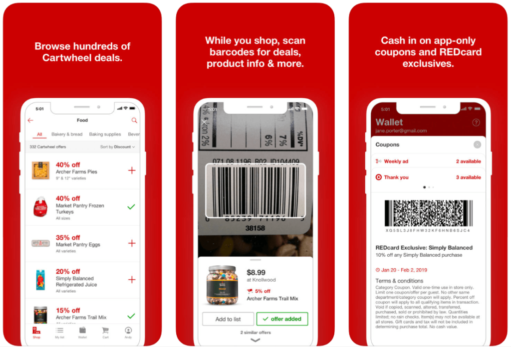 best money saving apps- Target with Cartwheel