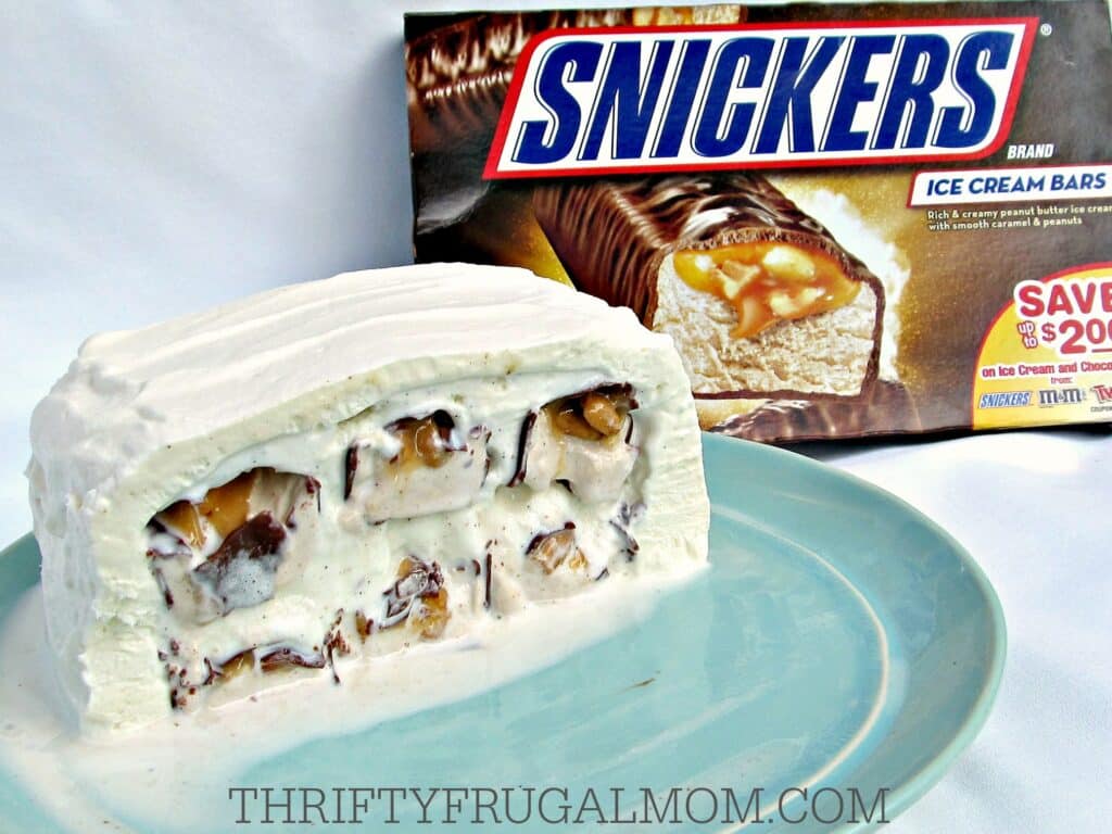 Snickers Ice Cream Cake- easy no bake dessert