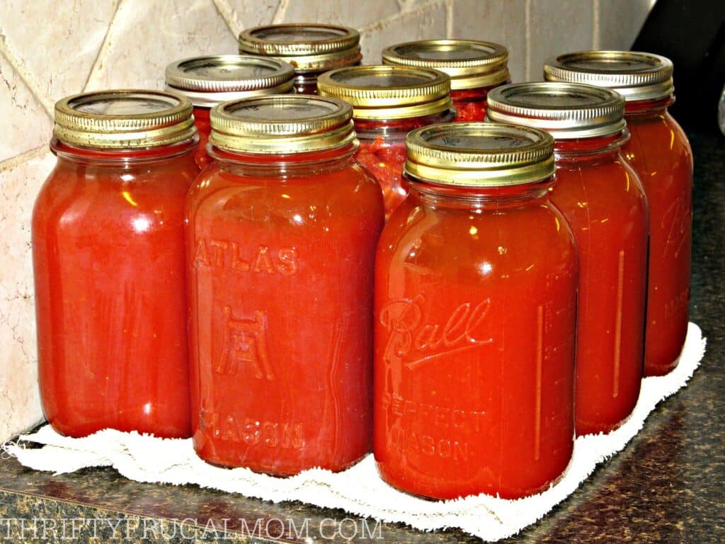 homemade canned tomato juice