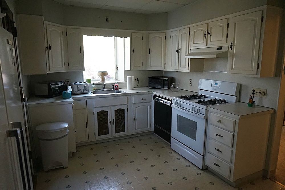 Classic White Kitchen Remodel- old kitchen pictures