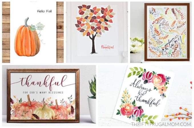 Free Fall Printable Wall Art Thrifty Frugal Mom