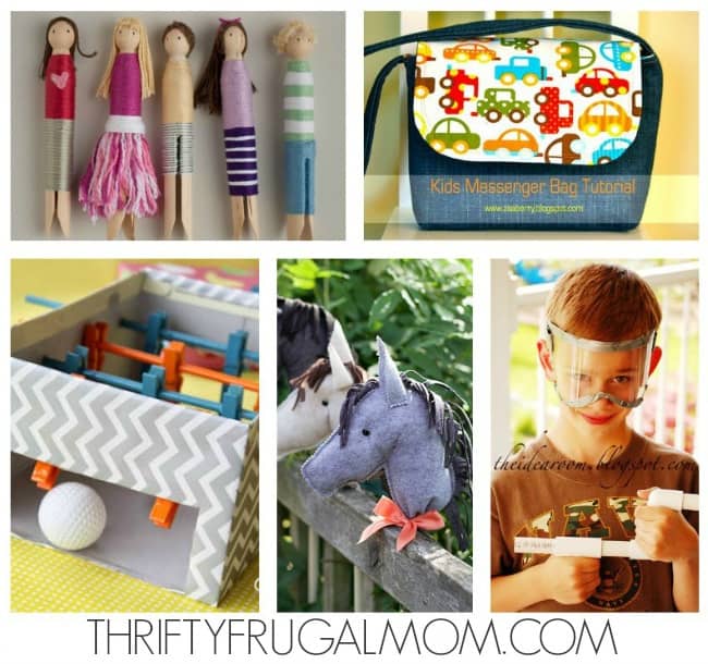 a collage of cheap homemade gift ideas for kids