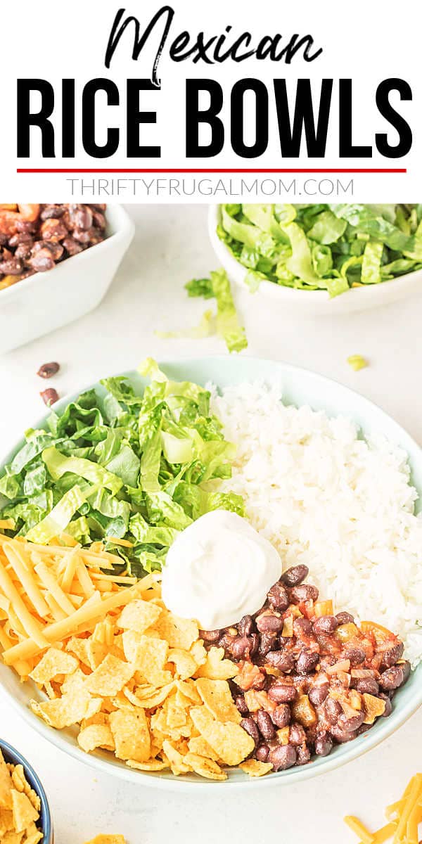 Easy Mexican Rice Bowl on a white countertop