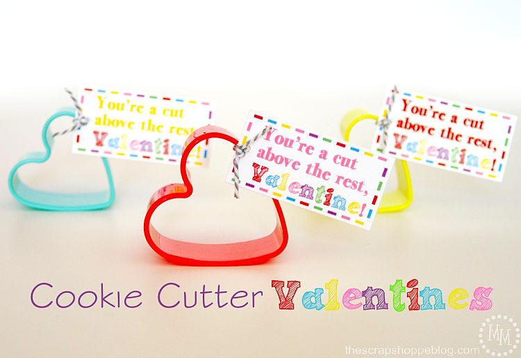 3 cookie cutter kid's valentines on a table