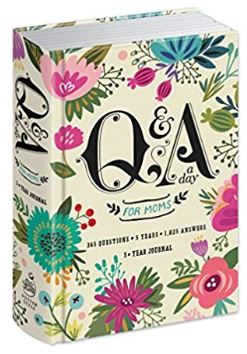 a question and answer journal book for moms
