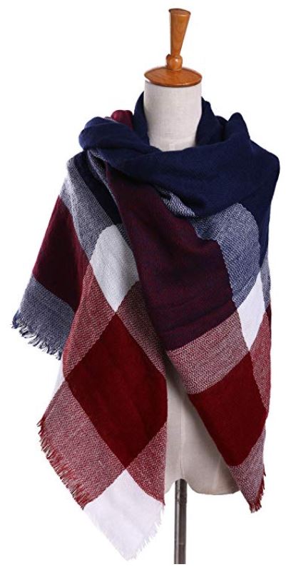 a plaid blanket scarf- $30 gift for women
