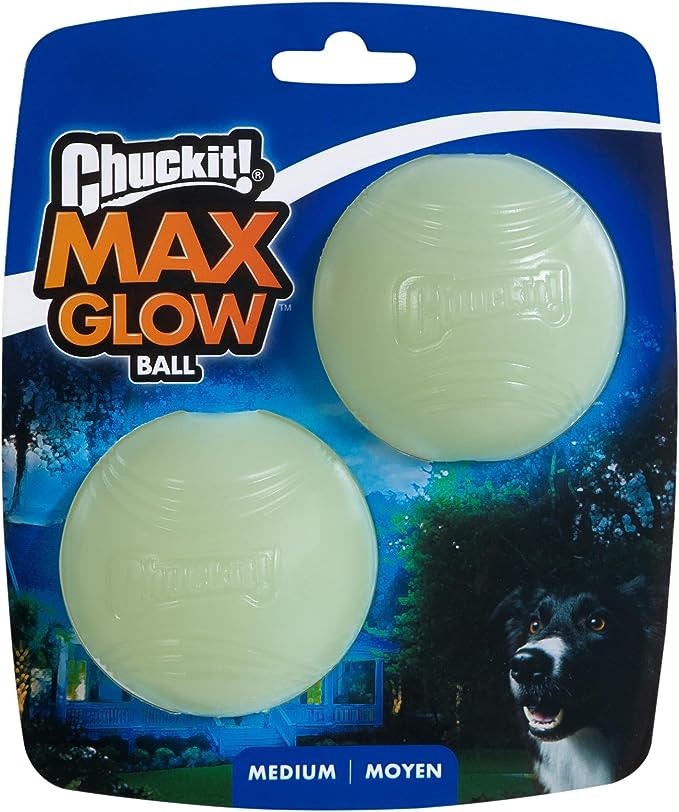Glow in the dark rubber balls for dogs.