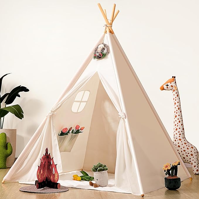 a white teepee for kids