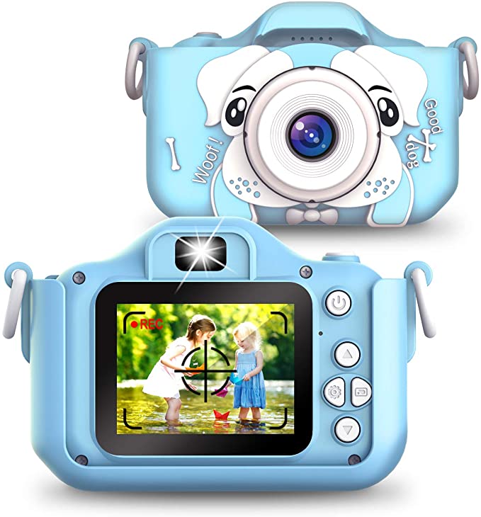 a blue digital camera for children