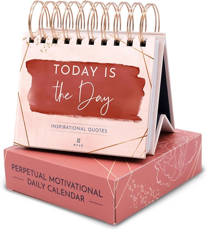 a ring bound motivational daily calendar for women- great small gift idea